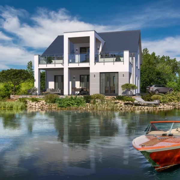 Das Haus in perfekten Optik und mit einen Grundstück am See in Berlin berechnet !