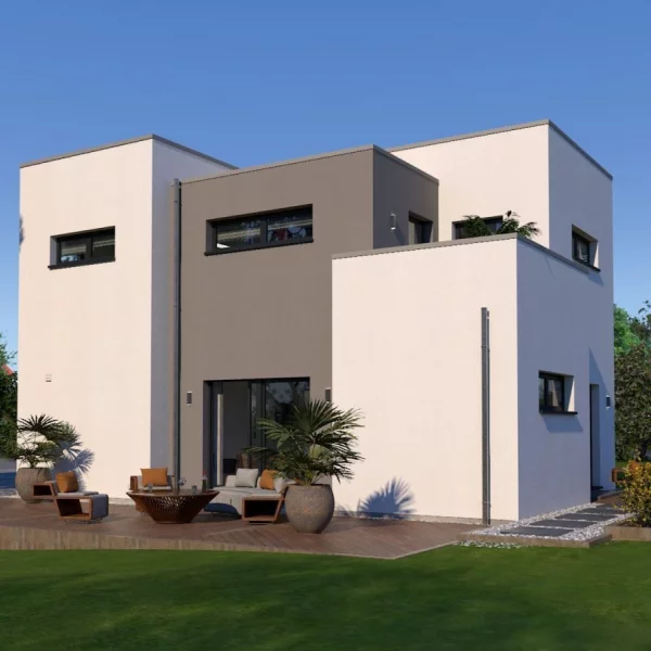 Mehrere Hausteile fügen sich zu einer klaren Ordnung*