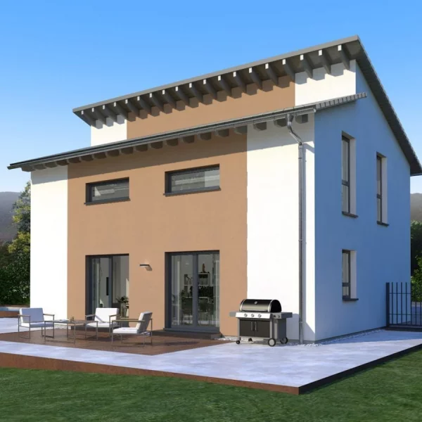 Wohnbereich führt in den Garten und verbindet Innen und Außen direkt