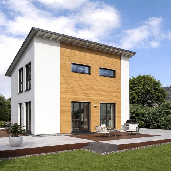 EINFAMILIENHAUS MIT VERSETZTEM PULTDACH********