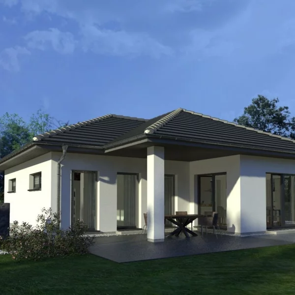 Man geht raus unter das Dach und merkt sofort die Trennung, so bleibt es drinnen ruhig