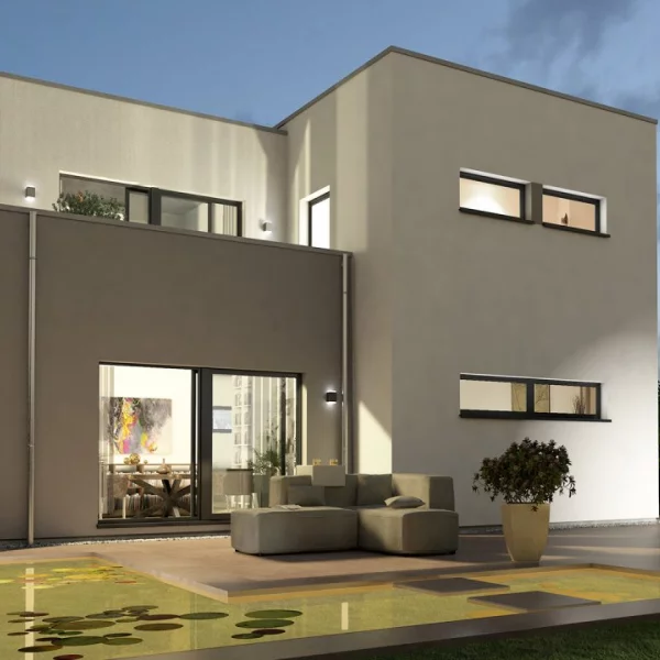 Ihr Haus in perfekter Optik mit Flachdach im Bauhausstil ! Preis bereits mit einem Grundstück berücksichtigt !