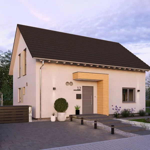Der ideale Ort für Ihren Neustart: familienfreundlicher Grundriss und zeitgemäße Architektur. Haus + Grundstück schon komplett berechnet.