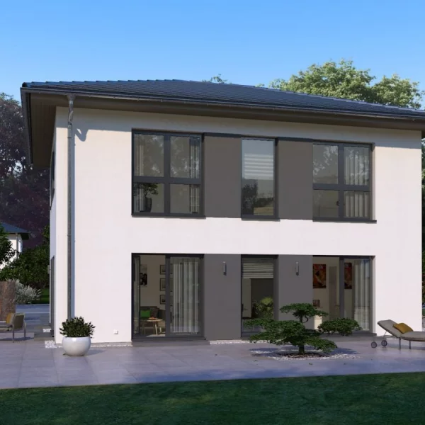 MODERNES WOHNHAUS MIT ELEGANTEM WALMDACH**